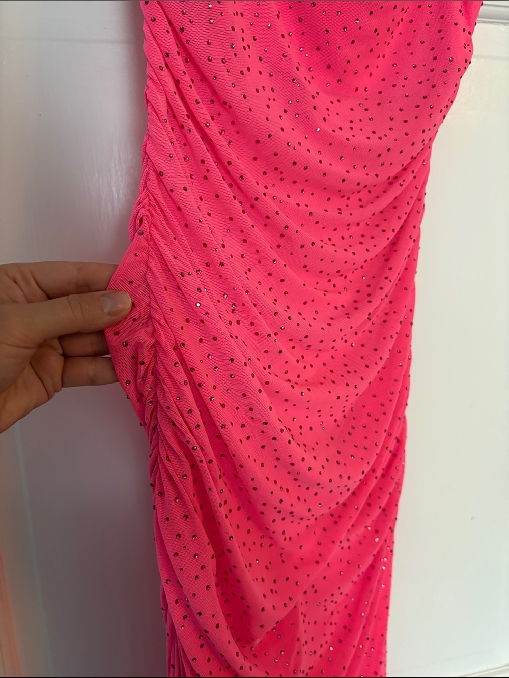 AFRM Pink Rhinestone Bodycon Maxi Dress - Picture 5 of 7